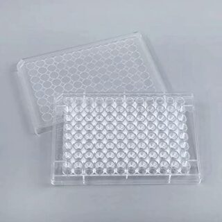 96-Well Tissue Culture Plate - Individually Wrapped， with Lid，Flat Bottom Wells（Pack of 10）